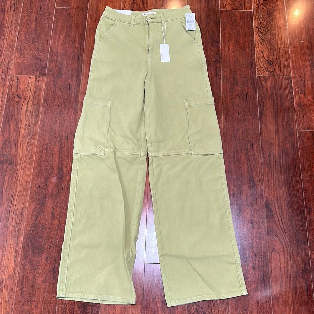 Warp + Weft wide leg cargo pants